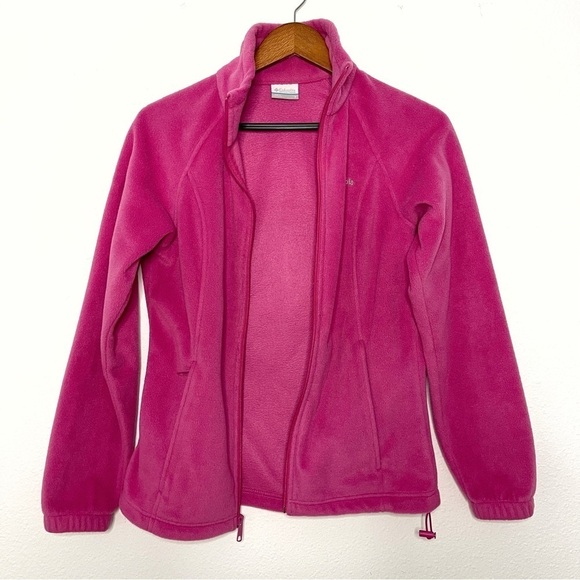 Columbia Women Benton Springs Full Zip Fleece Jacket pink size S - Picture 7 of 11
